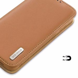 Dux Ducis Hivo Suojakuori Samsung Galaxy S23+ läppäkotelo lompakko jalusta RFID-esto ruskea