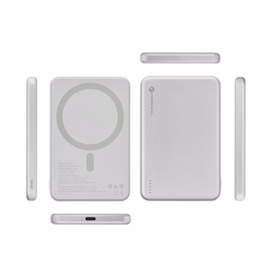 Forcell F-Energy Slim F5K9 -varavirtalähde, MagSafe-yhteensopiva, 5000 mAh, 15 W, QC 4.0, PD 3.0, Cloud Dancer