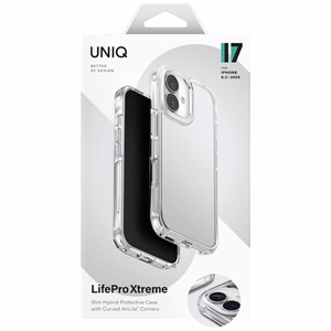 Uniq Lifepro Xtreme -suojakuori iPhone 17 - läpinäkyvä