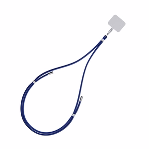 3mk EasyClip puhelimen kaulahihna, tummansininen (hopeanväriset osat)