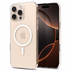 Spigen Thin Fit MagSafe Suojakuori iPhone 16 Pro Max:lle - Läpinäkyvä ja Valkoinen
