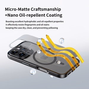 Rock Guard Touch Matte Series Magnetic Case for Iphone 16 grey