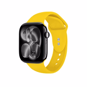 Crong Liquid ranneke Apple Watch 38 / 40 / 41 / 42 mm -kellolle, keltainen