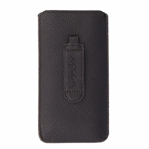 WONDER Deko Pouch Case (koko XXL) Samsung S25 Ultra/S24 Ultra/M35/M23/A16 5G/Xiaomi Redmi 14C:lle suklaa