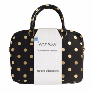 Wonder Briefcase Kannettava 13-14 tuumaa kultainen polka-dot
