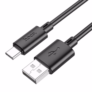 Kaapeli USB-A - USB-C Hoco 3A 1 m X88 musta