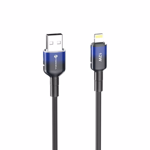 FORCELL F-ENERGY C353 USB-A - Lightning -kaapeli 2,4A 12W Gradient 1 m musta