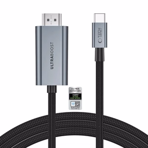 Tech-Protect UltraBoost USB-C–HDMI 2.1 -kaapeli, 200 cm, 8K 60 Hz – harmaa