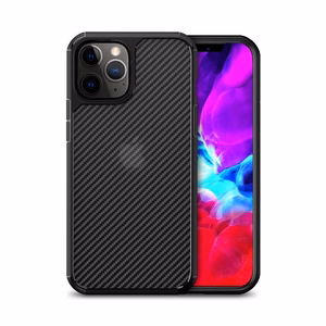 Crong Hybrid Carbon suojakuori laitteelle iPhone 12 Pro Max, musta