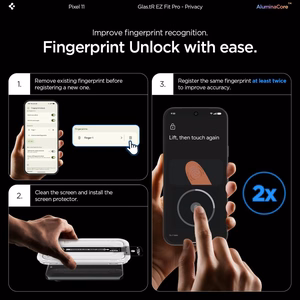 Spigen Glas.tR EZ Fit Pro HD 2 kpl yksityisyyttä suojaavia karkaistuja laseja Google Pixel 10 / 11 -malleille