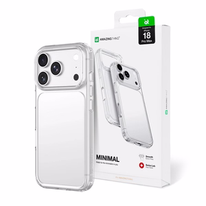 AmazingThing Minimal iskunkestävä suojakuori 3 objektiiville mallille iPhone 18 Pro Max – väri: läpinäkyvä