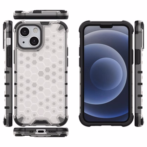 Honeycomb Asia panssari kansi TPU puskuri iPhone 13 mini läpinäkyvästä