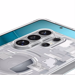 Spigen Ultra Hybrid Mag Zero One suojakuori laitteelle Samsung Galaxy S26 Ultra, MagSafe-yhteensopiva, läpinäkyvä ja valkoinen