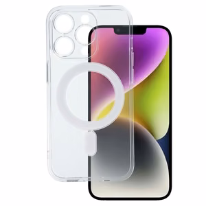 TEL PROTECT MagSilicone Suojakuori iPhone 14 Pro:lle läpinäkyvä