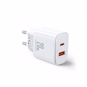 Charger Joyroom "JR-TCF05" White 20W (1xPD 1xQC3.0) + "Type-C / Lightning" 100cm cable