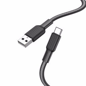 Hoco USB-A - USB-C -kaapeli 3A 1 m X69 mustavalkoinen