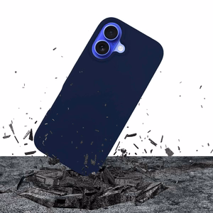 Tummansininen 3mk Silicone Case -silikonikuori Apple iPhone 16 -puhelimelle
