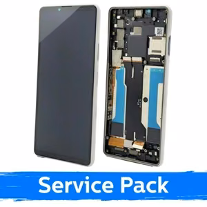 LCD-näyttö Sony Xperia 10 III valkoinen kehyksellä (Service Pack)