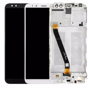 LCD-naytto yhteensopiva Huawei Mate 10 Lite valkoinen kehyksella HQ