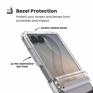 Speck Presidio Perfect-Clear Magnet – MagSafe-suojakuori Samsung Galaxy Z Flip 8:lle (läpinäkyvä)