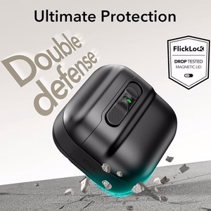 ESR Pulse Halolock MagSafe -kotelo AirPods 4 -kuulokkeille, musta