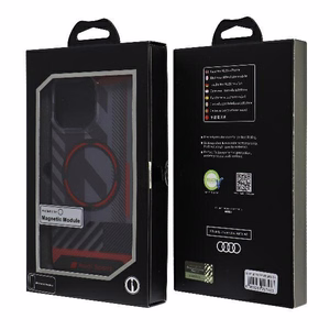 Audi IML Sport MagSafe Suojakuori iPhone 14 Pro Max 6.7" Musta/Musta Kova Suojakuori AU-IMLMIP14PM-RSQ/D2-BK