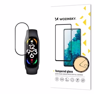 Wozinsky Full Glue Xiaomi Mi Band 7 musta karkaistu lasi