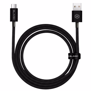 Blavec kaapeli Candy punottu - USB - Type C - PD 60W 3A 1 metri Apple CarPlay/Android Auto (CCA-UC3B10) musta