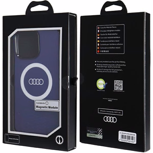 Audi IML Big Logo MagSafe Suojakuori iPhone 15 Pro Max:lle - sininen