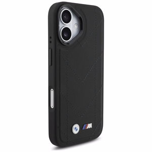 BMW M Quilted Logo MagSafe Suojakuori iPhone 17:lle - Musta