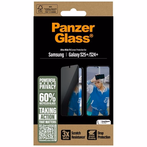 PanzerGlass Ultra-Wide Fit yksityisyyslasi Samsung Galaxy S25+