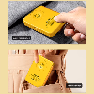 WEKOME WP-U172 foldable 3-in-1 wireless charging station with mirror for iPhone, Apple Watch and AirPods, MagSafe-compatible, 15 W, yellow