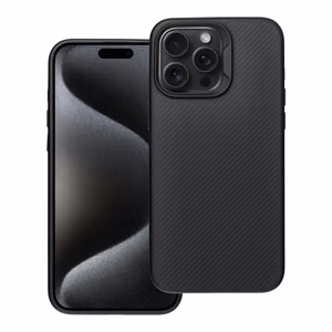 Suojakuori iPhone 15 PRO MAX:lle Carbon Elite Mag Cover MagSafe-yhteensopiva musta