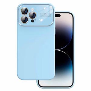 Pehmeä silikonisuojakuori linssillä iPhone 12:lle - vaaleansininen