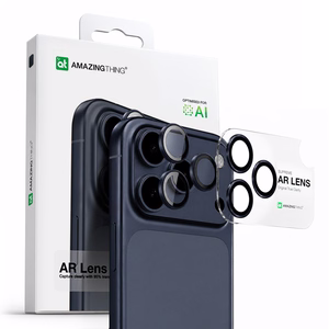 AmazingThing Lens Glass for iPhone 17 Pro / Pro Max with Blue Aluminum Frame