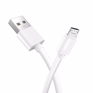 Kaapeli T-PHOX Nets Micro USB, valkoinen, 3A, PVC, 1,2M