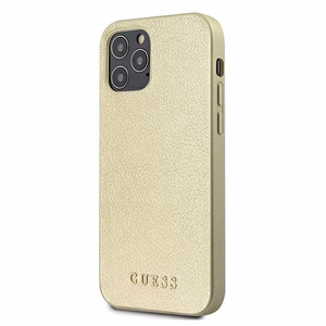 Guess GUHCP12LIGLGO iPhone 12 Pro Max 6.7" kultainen/kultainen kovakotelo Iridescent (Iriseva)