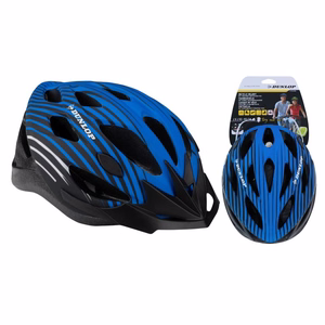 Dunlop säädettävä MTB-pyöräilykypärä, koko M, 55–58 cm, sininen ja musta