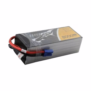 Tattu 8000 mAh 22,2 V 25C 6S1P Lipo-akku, jossa on EC5-liitin
