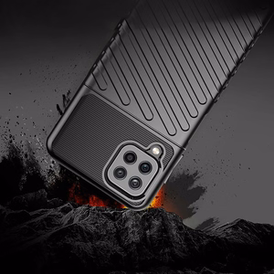Thunder Case Joustava Kova Rugged Cover TPU Case Samsung Galaxy A22 4G sininen