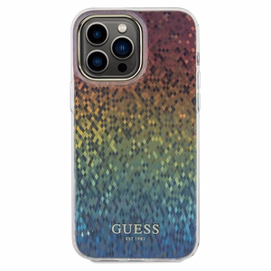 Guess IML Faceted Mirror Disco Iridescent -suojakuori iPhone 13 Pro Maxille - monivärinen