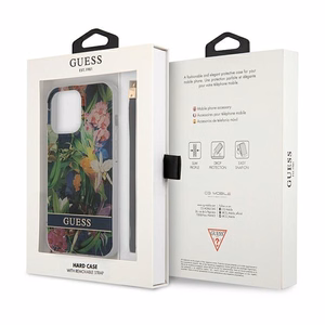 Guess GUHCP13LHFLSB iPhone 13 Pro / 13 6.1" sininen/sininen kovakotelo Kukkahihna