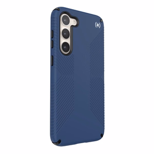 Speck Presidio2 Grip case for Samsung Galaxy S23+, with non-slip grip, Coastal Blue / Black