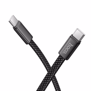 Hoco X125 Litteä Kaapeli USB-C – USB-C 3A 60W 1m musta