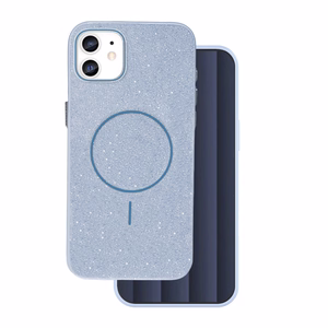 Kiiltävä ohut magneettinen suojakuori iPhone 11 sininen