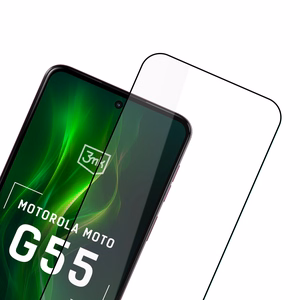 Karkaistu lasi 3mk HardGlass Max Lite musta Motorola Moto G55 5G:lle