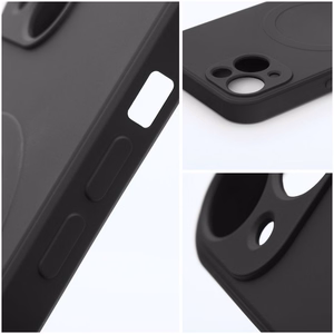 Case for Samsung A37 Silicone Mag Cover compatible with MagSafe (camera protection) black