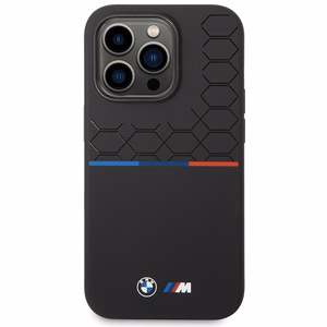 BMW Silikoninen Pattern iPhone 15 Pro Suojakuori - musta