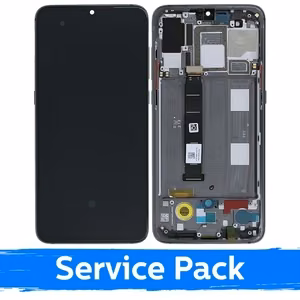 LCD-näyttö yhteensopiva Xiaomi Mi 9 kehyksellä / Piano Black / (Service Pack)