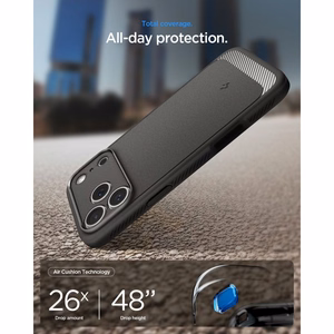 Spigen Rugged Armor MagSafe -suojakuori iPhone 17 Pro / 18 Pro -malleille, harmaa